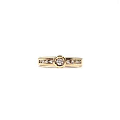 14kt gelbgold ring halb - gelbgold, memory